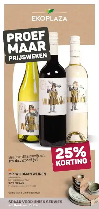 Ekoplaza MR. WILDMAN WIJNEN aanbieding