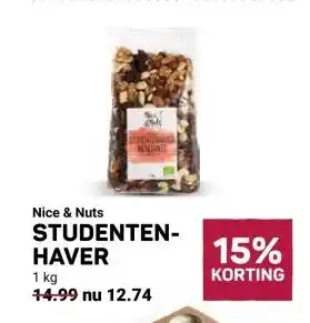 Ekoplaza Nice & Nuts STUDENTEN- HAVER aanbieding