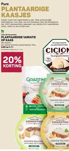 Ekoplaza Casa del Fermentino PLANTAARDIGE VARIATIE OP KAAS aanbieding