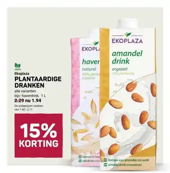 Ekoplaza PLANTAARDIGE DRANKEN aanbieding