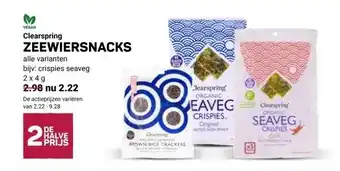 Ekoplaza Clearspring ZEEWIERSNACKS aanbieding