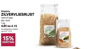 Ekoplaza Ekoplaza ZILVERVLIESRIJST aanbieding
