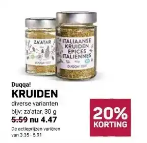 Ekoplaza Duqqa! KRUIDEN aanbieding