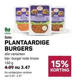 Ekoplaza Soto PLANTAARDIGE BURGERS aanbieding