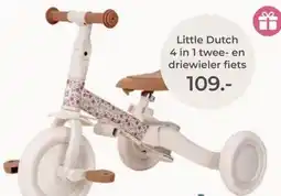 Prenatal Little Dutch 4 in 1 twee- en driewieler fiets aanbieding