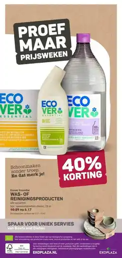 Ekoplaza Ecover Essential WAS-OF REINIGINGSPRODUCTEN aanbieding