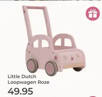 Prenatal Little Dutch Loopwagen Roze aanbieding