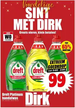 Dirk Dreft Platinum handafwas aanbieding