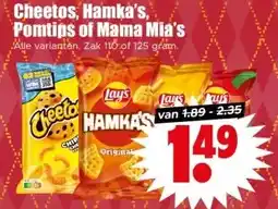 Dirk Cheetos, Hamka's, Pomtips of Mama Mia's aanbieding
