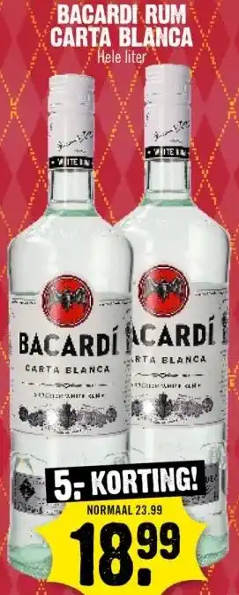 Dirk BACARDI RUM CARTA BLANCA aanbieding