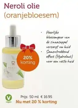 De Rode Pilaren Neroli olie (oranjebloesem) aanbieding