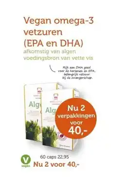 De Rode Pilaren Vegan omega-3 vetzuren (EPA en DHA) aanbieding