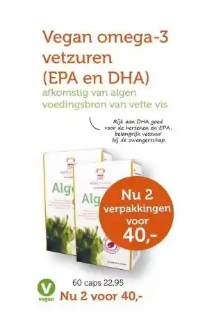 De Rode Pilaren Vegan omega-3 vetzuren (EPA en DHA) aanbieding