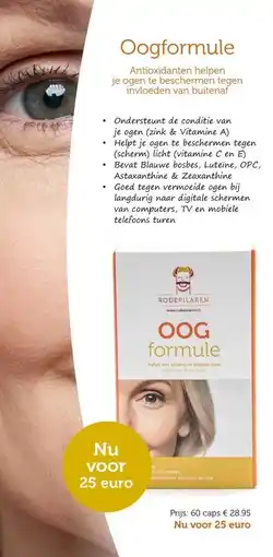 De Rode Pilaren Oogformule Antioxidanten helpen je ogen te beschermen tegen invloeden van buitenaf aanbieding