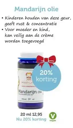 De Rode Pilaren Mandarijn olie aanbieding