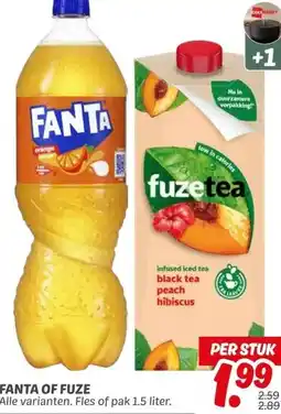 Dekamarkt FANTA OF FUZE aanbieding