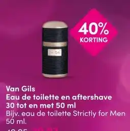 DA Van Gils Eau de toilette en aftershave 30 tot en met 50 ml aanbieding