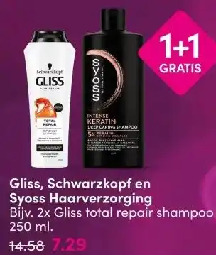 DA Gliss, Schwarzkopf en Syoss Haarverzorging aanbieding