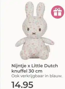 Prenatal Nijntje x Little Dutch knuffel 30 cm aanbieding