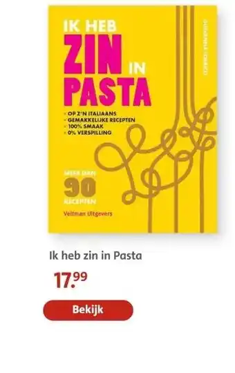 Bruna Ik heb zin in Pasta aanbieding