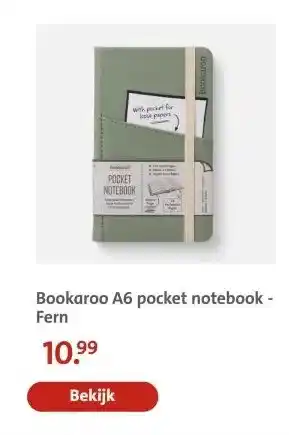 Bruna Bookaroo A6 pocket notebook - Fern aanbieding