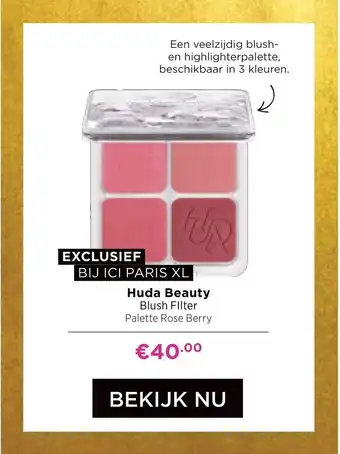 ICI Paris XL Huda Beauty Blush Filter Palette Rose Berry aanbieding