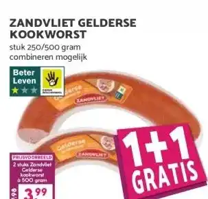 Boon`s Markt ZANDVLIET GELDERSE KOOKWORST aanbieding