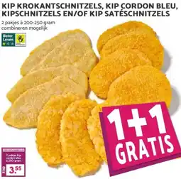 Boon`s Markt KIP KROKANTSCHNITZELS, KIP CORDON BLEU, KIPSCHNITZELS EN/OF KIP SATÉSCHNITZELS aanbieding