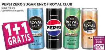 Boon`s Markt PEPSI ZERO SUGAR EN/OF ROYAL CLUB aanbieding