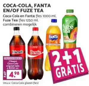 Boon`s Markt COCA-COLA, FANTA EN/OF FUZE TEA aanbieding