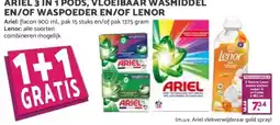 Boon`s Markt ARIEL 3 IN 1 PODS, VLOEIBAAR WASMIDDEL EN/OF WASPOEDER EN/OF LENOR aanbieding