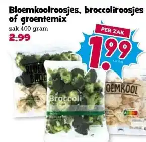 Boon`s Markt Bloemkoolroosjes, broccoliroosjes of groentemix aanbieding