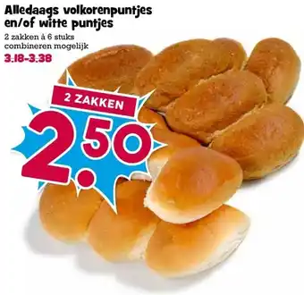 Boon`s Markt Alledaags volkorenpuntjes en/of witte puntjes aanbieding