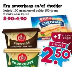 Boon`s Markt Eru smeerkaas en/of cheddar aanbieding