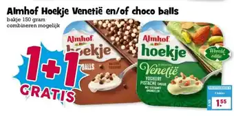 Boon`s Markt Almhof Hoekje Venetië en/of choco balls aanbieding