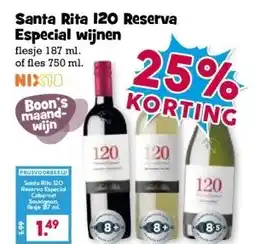 Boon`s Markt Santa Rita 120 Reserva Especial wijnen aanbieding