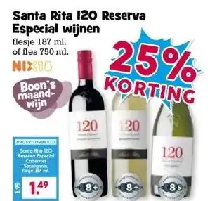Boon`s Markt Santa Rita 120 Reserva Especial wijnen aanbieding