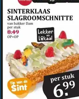 Boon`s Markt SINTERKLAAS SLAGROOMSCHNITTE aanbieding