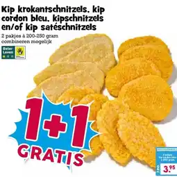 Boon`s Markt Kip krokantschnitzels, kip cordon bleu, kipschnitzels en/of kip satéschnitzels aanbieding