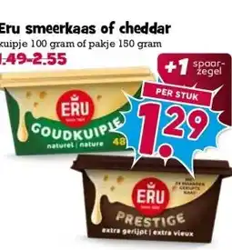 Boon`s Markt Eru smeerkaas of cheddar aanbieding