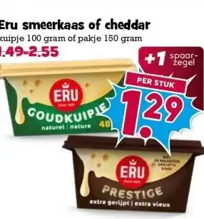 Boon`s Markt Eru smeerkaas of cheddar aanbieding