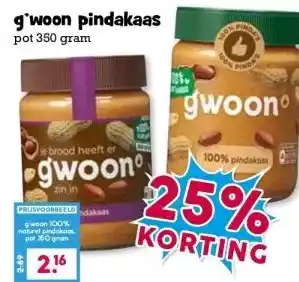 Boon`s Markt g'woon pindakaas aanbieding