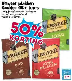 Boon`s Markt Vergeer plakken Goudse 48+ kaas aanbieding