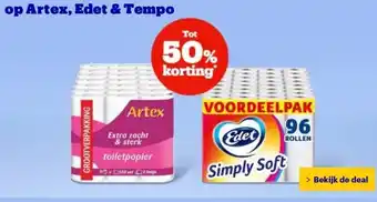 Bol.com op Artex, Edet & Tempo aanbieding