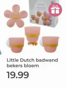 Prenatal Little Dutch badwand bekers bloem aanbieding