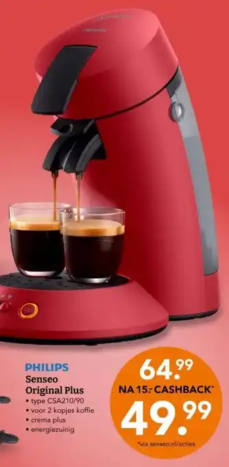 Blokker PHILIPS Senseo Original Plus aanbieding