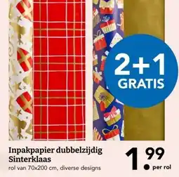 Blokker Inpakpapier dubbelzijdig Sinterklaas aanbieding