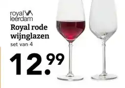 Blokker Royal rode wijnglazen aanbieding