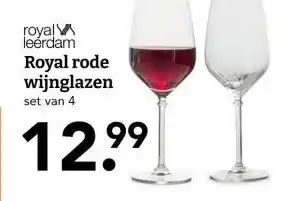 Blokker Royal rode wijnglazen aanbieding