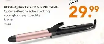 Blokker ROSE-QUARTZ 25MM KRULTANG aanbieding